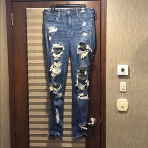 Destroyed American eagle jeans